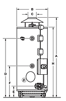 Commercial Flue Damper Electronic Ignition Energy Saver Gas Water Heaters - Model D-65T-(370,399)