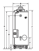 Commercial Flue Damper Electronic Ignition Energy Saver Gas Water Heaters - Model D-100S-(199,250)