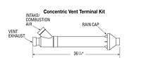 Concentric Vent Terminal Kit for Light Duty Commercial Power Direct Vent Energy Saver Gas Water Heaters