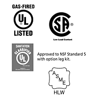 Standards for Master-Fit® Plus Induced Draft Low NOx Commercial Gas Tank-Type Water Heaters