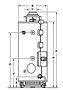 Commercial Flue Damper Electronic Ignition Energy Saver Gas Water Heaters - Model D-75T-300